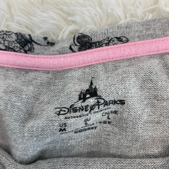 Disney Parks Minnie Mouse All Over Print Grey Long Sleeve Womens US M - Picture 4 of 7